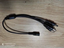 ZOSI-Divisor de energía DC de 4 vías, Cable bifurcador de corriente 1 macho a 2 hembra Dual para cámara CCTV, 5,5mm/2,1mm