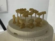 Laboratorio Dental, 2 bandejas de nido de abeja con 20 pines de circonio
