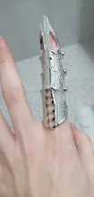 Anillo de doble dedo con armadura de nudillo para hombre, 1 unidad, Punk, gótico, Punk, Color plateado, anillos tipo fantasma