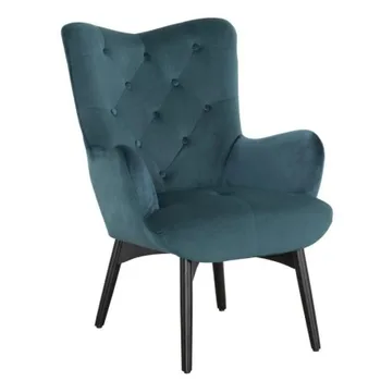 

Armchair Scandinavian design CHARLINE fabric velvet teal