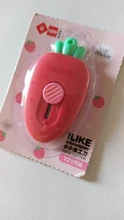 Novedad fruta, zanahorias cuchillo Mini Kawaii portátil de caja de embalaje de papel sobre cúter carta abridor de herramientas