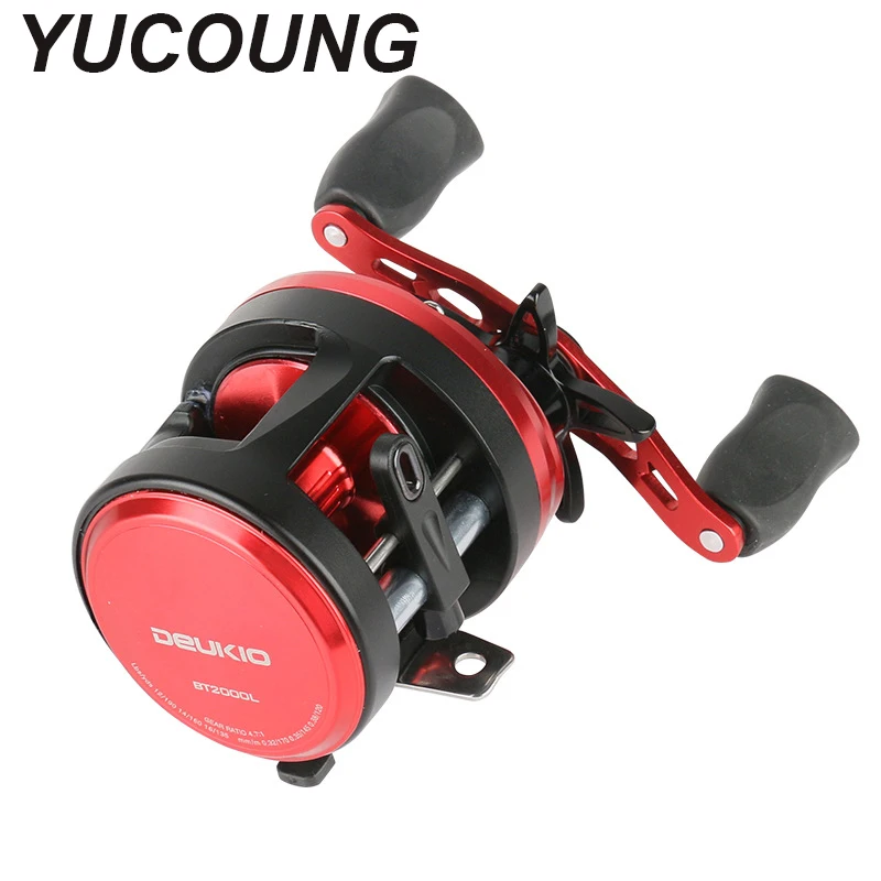 

YUCONG Trolling Fishing Wheel 4.7:1 Gear Ratio Saltwater Big Game Jigging Reel 7+1BB Full Metal Overhead Boat Reel 6KG Max Drag