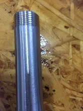 1-Threaded-Pipe-Fittings Water-Connection 304-Stainless-Steel Male Length 100mm 1/2-3/8-