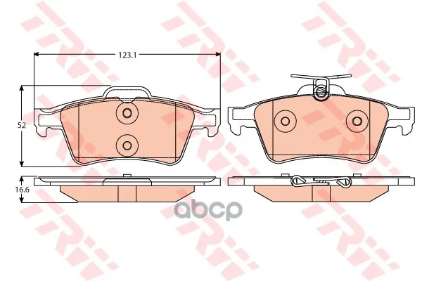 Колодки Тормозные Ford Focus Ii/Iii/Mazda 3/Opel Vectra C/Volvo S40 Задние Trw/Lucas Gdb2086 TRW/Lucas арт. GDB2086
