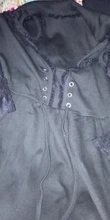 6XL de talla grande camisa de las mujeres hombro señoras Tops de encaje negro manga larga blusas y camisas casuales Irregular Streetwear femme D25