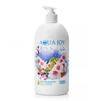 

Aqua joy Cream Gel for shower, jojoba oil and sakura flower 1000 ml