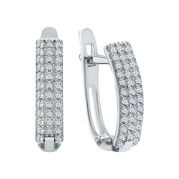 

Gold earrings with cubic zirconia sunlight sample 585