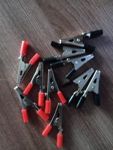 Alligator Clips-Clamps Crocodile-Clips Insulated Cable Lead-Testing Metal 10pcs/Lot Plastic-Handle