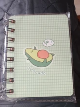 Mini bobina de bloc de notas portátil para escuela y oficina, libro de ejercicios, suministros de aguacate Adorable, A7