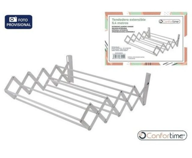 Tendedero de pared extensible para ropa Baños Interior Exterior 5m metros  Acero inoxidable