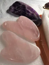 Tablero de Jade Guasha de cuarzo rosa, rascador de piedra Natural, herramientas para terapia de presión corporal, cara, cuello y espalda