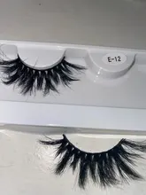 Sirena roja para pestañas, 1 par de pestañas de visón de 25mm, pestañas tupidas alargadas y dramáticas, maquillaje 3d de 25mm, venta al por mayor