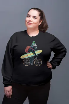 

Angemiel Wear Sörfe On Outgoing Bear Black Women Sweatshirt