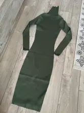 Sweater Dresses Turtleneck Long-Sleeve Slim Bodycon Vestidos Autumn Winter Women Lady