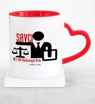 

Personalized Professional Prosecutor Red Heart Mug Cup