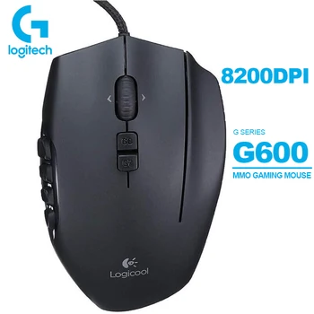 

Logitech G600 MMO Wired Gaming Mouse Laptop PC Gamer Mouse 8200DPI Opticali Genuine 17 Programmable Buttons for Windows Mac OS