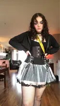 Sexy Skirt ALTERNATIVE CLOTHING Mesh Emo Lace-Up A-Line Patchwork Punk Dark-Mall Goth