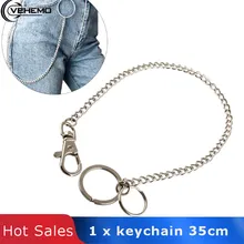 Vehemo, Новое поступление, длинный металлический брелок, серебряная цепочка, хипстерский брелок, кошелек, ремень, кольцо, зажим