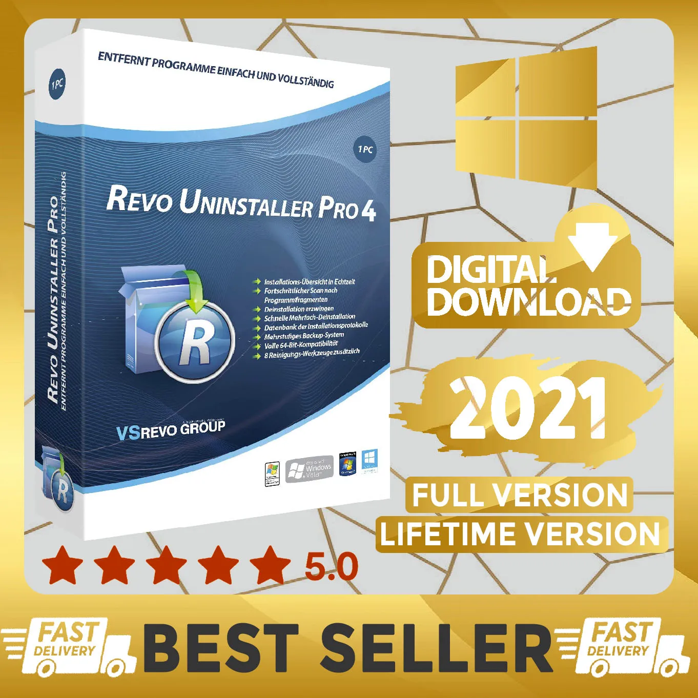 Revo-desinstalador Pro 4 2021, versión completa, para Windows