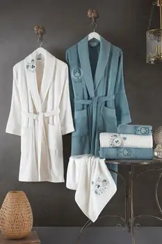 

Women and Men Bathrobe Set