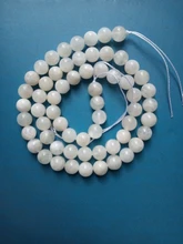 Natural Moonstone Beads Bracelets Necklace Loose-Spacer-Beads Jewelry Making Round Perles
