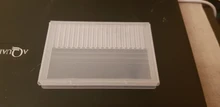 Caja de almacenamiento con ranuras de plástico para limas de uñas, accesorios de manicura con soporte transparente acrílico, 20 unidades