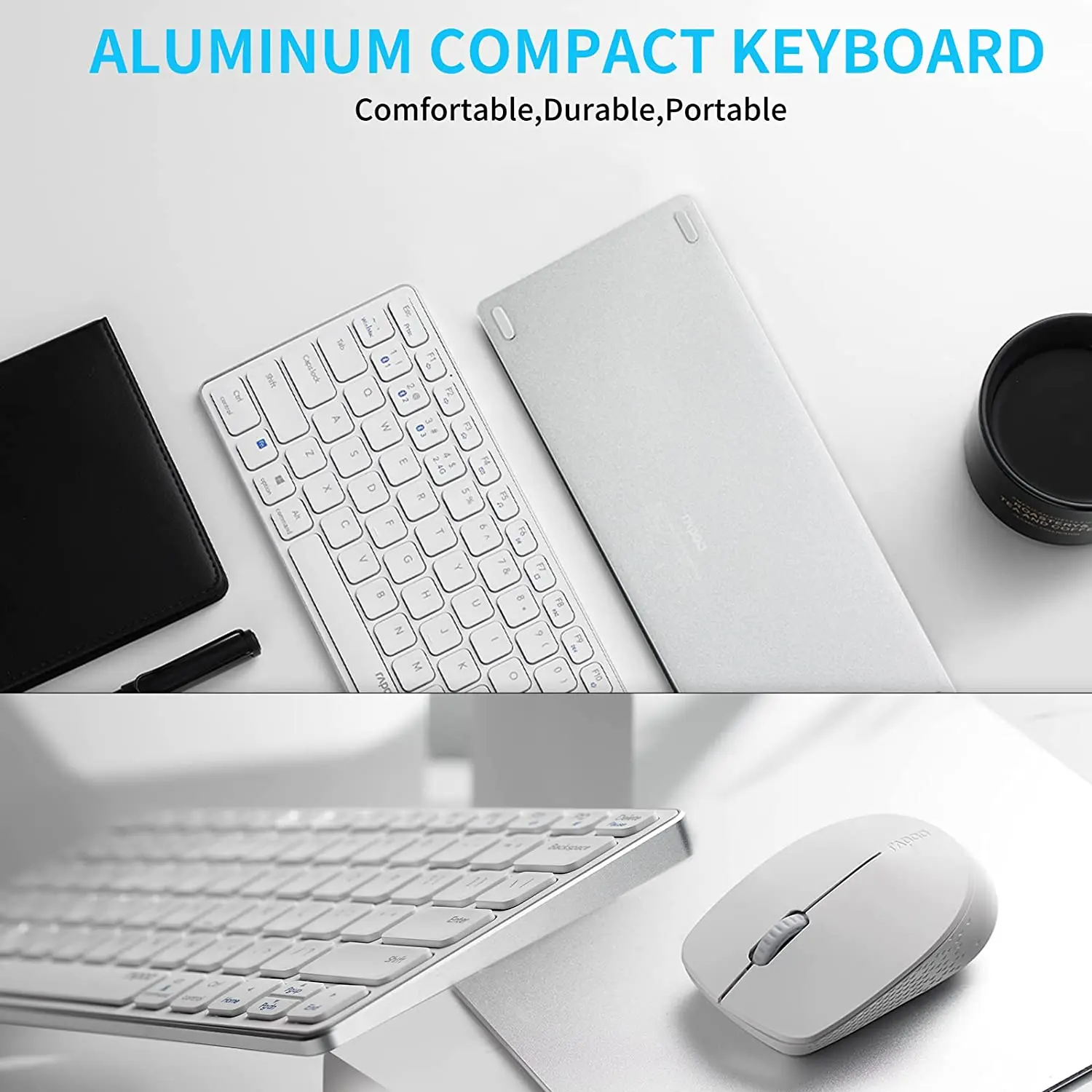 teclado sem fio mouse combo recarregável teclado mouse silencioso para