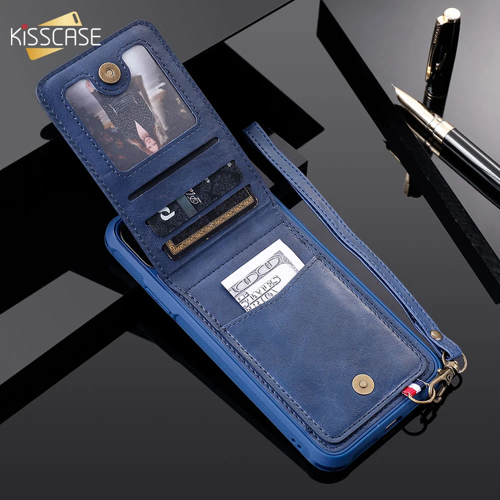 Противоударный чехол-бумажник KISSCASE для iPhone XR оригинальные деловые чехлы 11 11PRO 7 MAX