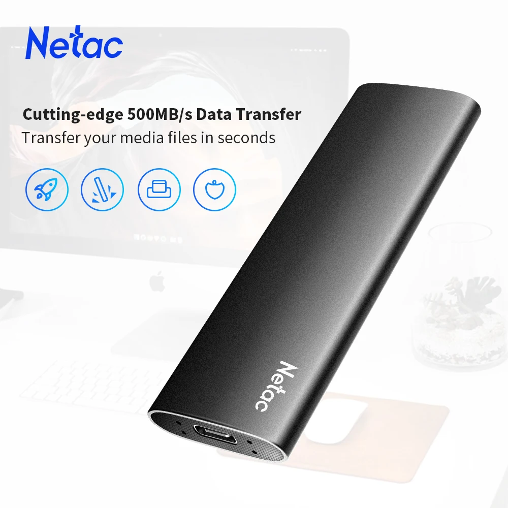 Netac ZSLIM SSD External Portable SSD 2TB 1TB 500GB 250GB Hard drive USB 3.1 Type C External Solid State Drives For Laptop|External Solid State Drives|   - AliExpress