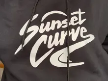 Sudaderas con capucha para mujer, ropa de calle cálida, divertida, curva al atardecer, Kawaii, de invierno