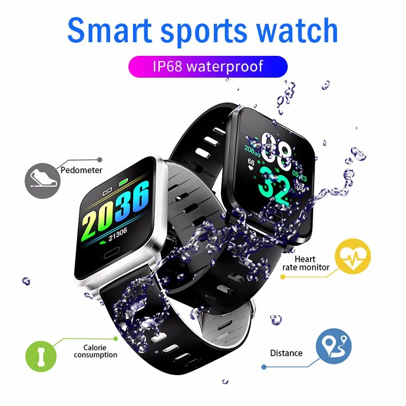 

K10 Smart Watch Heart rate Blood Pressure monitoring Waterproof Blood oxygen Smart Bracelet Fitness Tracker Watch for men women