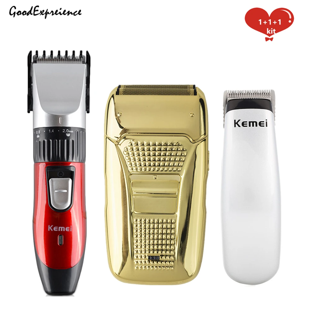 

Men's Electric Shaver Razor Hair Removal Beard Trimmer USB Cable Retro Reciprocating Dual-Blade Electroplating Men's Beauty