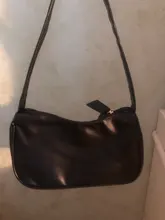 Bolso Baguette pequeño de piel sintética para mujer, pochette de diseño a la moda, suave, para hombro, Vintage, sencillo, tipo Clutch