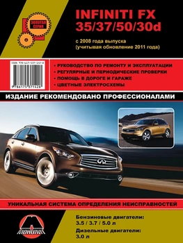 

Book: Infiniti FX series (b, d) with 2008 + rest. From 2011G. V., Rem., Expl., to, Ser. AP | Monolith