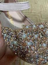 Verano de las muchachas del bebé sandalias niños, sandalias de bebé niños resbalón en perlas de cristal princesa individual zapatos romanos zapatos tamaño 21-36