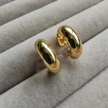 Pendientes de aro con Clip en forma de C para mujer, aretes minimalistas dorados Vintage, bonitos, sin perforaciones, regalo de joyería 2020