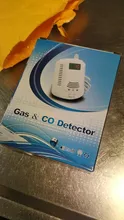 Todo en 1 CO Gas Natural Gas propano metano fuga Sensor Detector con voz pronta pantalla LED enchufe de la UE del sistema de alarma para la casa