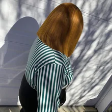 Jengibre Bob corto pelucas de cabello humano Rubio transparente peluca con malla frontal 13*1 Remy peruano recto naranja malla con división frente pelucas de cabello