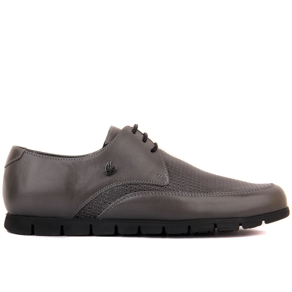 

Sail-Lakers Black Leather Men 'S Casual Shoes
