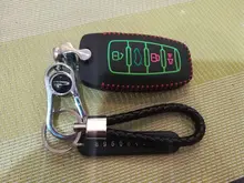 Cuero Luminoso de llave de coche para gran pared Haval Coupe H7 H8 H9 GMW H6, cubierta pequeña a rayas de Color, carcasa del mando a distancia, llavero