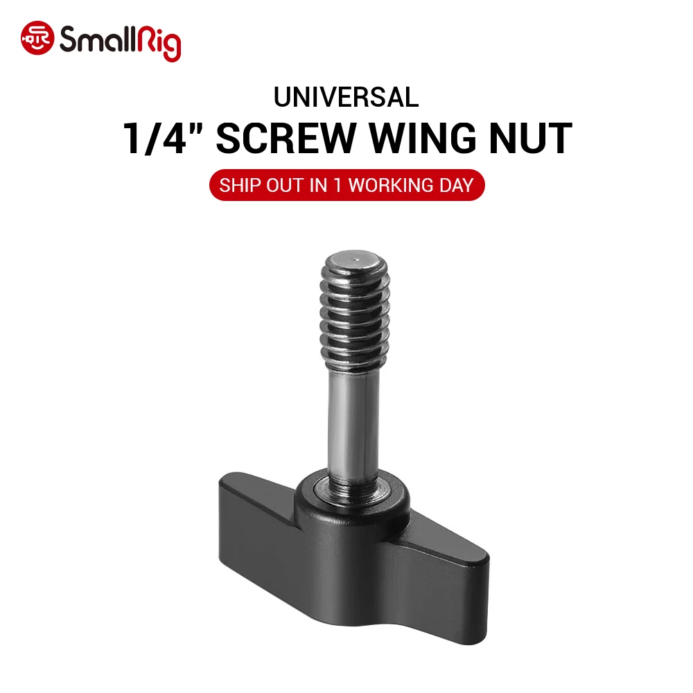 

SmallRig Wing Screw Adapter Spring Ratchet Wing Nut with 1/4 Inch Thread - 1600