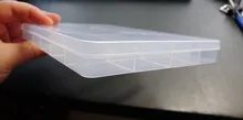 Yidensy-caja de almacenamiento de plástico transparente, caja cuadrada ajustable con ranura de 10/24 para joyas, cuentas, pendientes, organizador, 1 Uds.