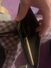 Billetera de cuero de negocios para Hombre, Billetera de marca de lujo, monedero delgado para Hombre, Billetera delgada para tarjetas de crédito, Portafoglio