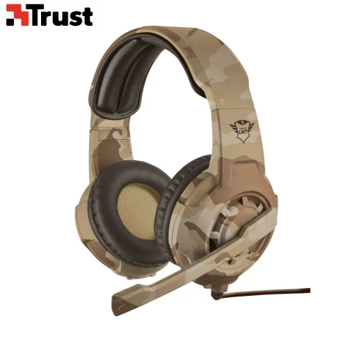 Игровая стереогарнитура 22208 Trust GXT 310D RADIUS 2м бежевый камуфляж