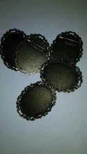 Nueva moda 5 uds 30x40mm tamaño Interior antiguo bronce dorado plata colores negros broche perforado estilo Base colgante
