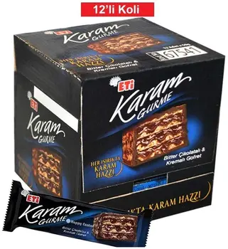 

Turkish Biscuits Eti Karam Gurme Wafer 50gr. (1 Package 12 Pieces)