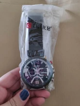 CURREN-Reloj analógico para hombre, cronógrafo deportivo, militar, de cuarzo, masculino