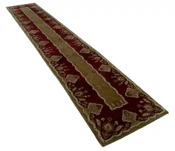 

79x422 Cm Red Handmade Oushak Runner Rug-3x14 Ft