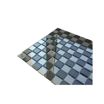 

Mirror mosaic on mesh Kristan mosaic 30mm x 30mm silver + graphite sg30 decor glass tile
