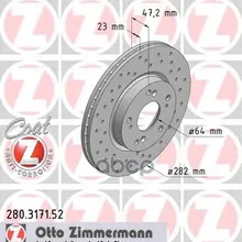 Диск Тормозной Спортивный Zimmermann арт. 280.3171.52